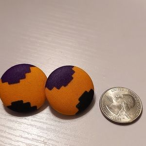 African Print Button Earrings! BUNDLE TO SAVE!